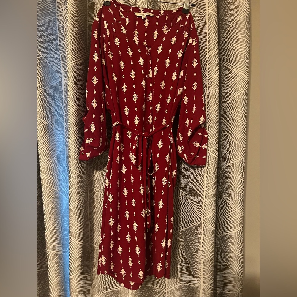 41 Hawthorn Printed Shirt Dress with Tie Waist Size Small